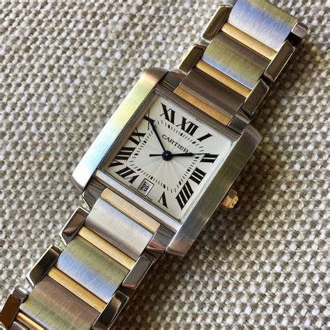 cartier tank francaise 2302 gold cc261013|cartier tank francaise diamonds.